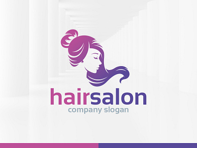 Hair Salon Logo Template beauty hair head logo salon silhouette vector woman