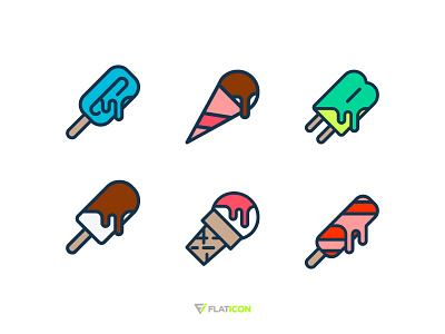 Ice cream icons ice cream icon icons illustration melt melting summer sweet