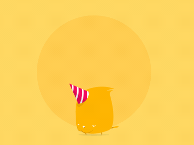 Birdy Party animation bird birdy cute flat fun gif happy illustration party