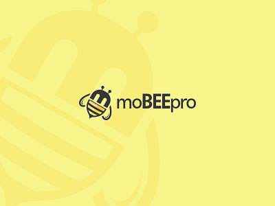 Mobeepro bee branding logo