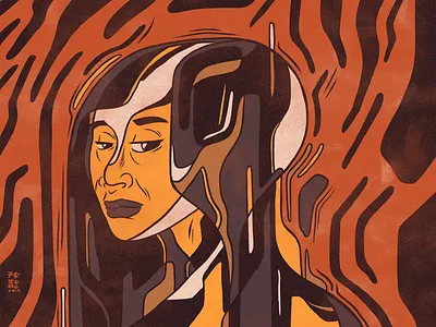 Hair #9 abstract art drawing hair illustration woman