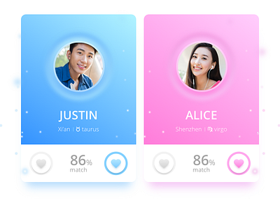 Love Match design ui