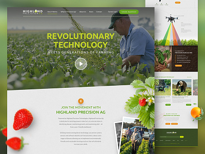 Farming & Technology Website design designzillas farming fruit strawberries technology technology and farming uiux web web design website