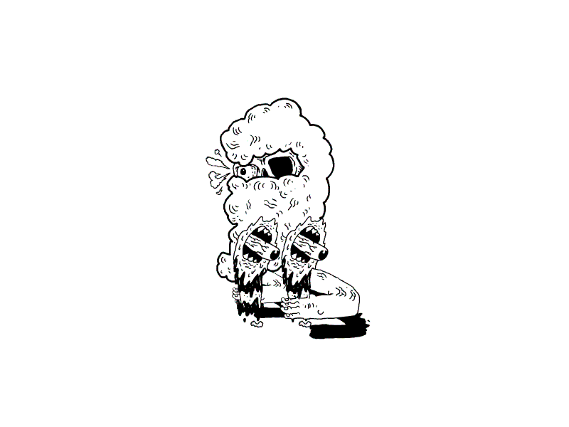 Smashing animation black and white cell animation drawing fun gif heavy metal illustration motion motion design motion graphics vector