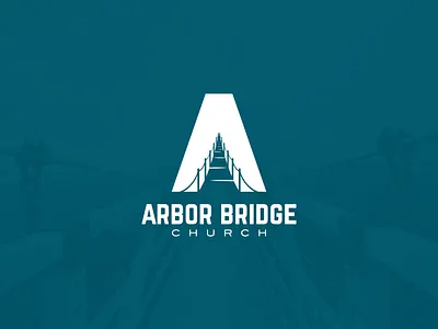 Arbor Bridge Church Logo a bridge church logo mark negative space symbol