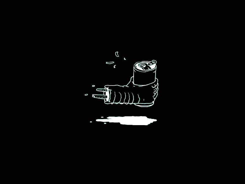 Beer animation black and white cell animation drawing fun gif heavy metal illustration motion motion design motion graphics vector