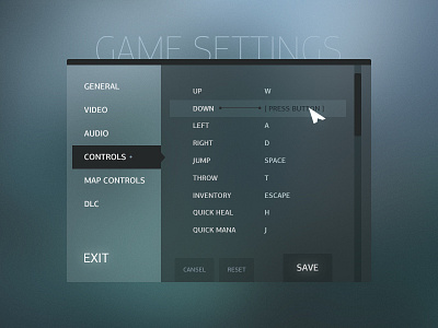 Day 007 Settings 007 controls dailyui game interface settings ui