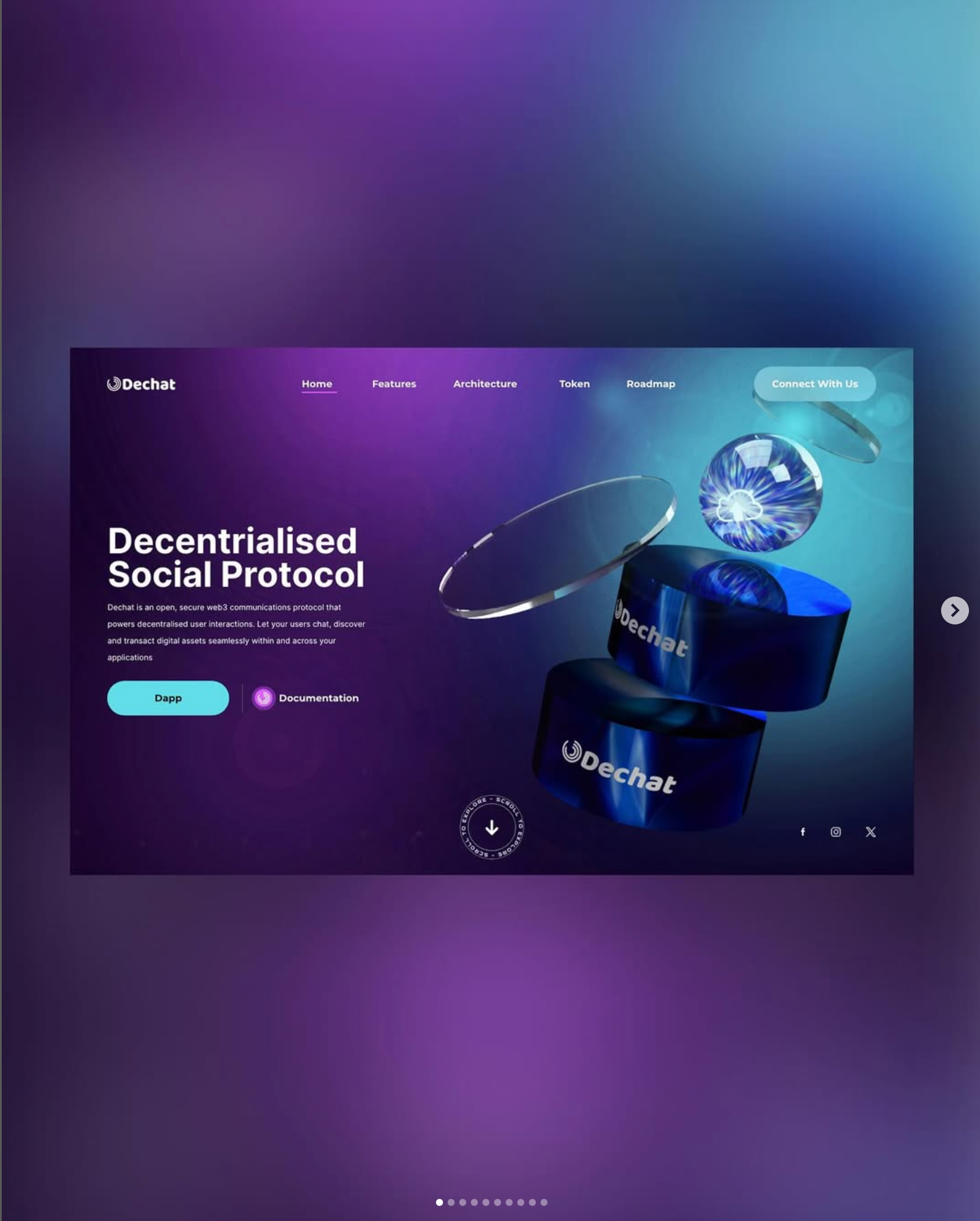 Dechat Web Ui Landing Page Design ai blockchain branding crypto dechat design graphic design illustration photography ui ui design ux ux design web design