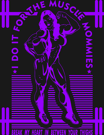 Muscle Mommies <3 design graphic design illustration typography vector