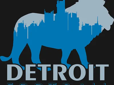 Detroit Lions Football shirt design design graphic design illustration typography vector