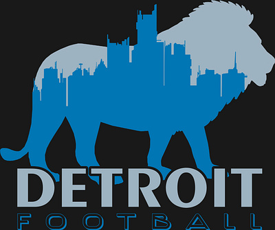 Detroit Lions Football shirt design design graphic design illustration typography vector