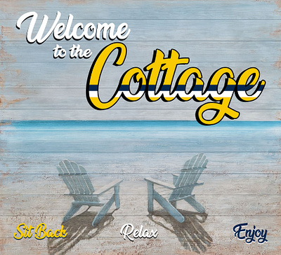 Cottage signage layouts design graphic design typography