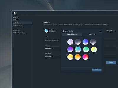 🎨 Custom Avatar Selection UI 🖌️✨ avatar gradient ui