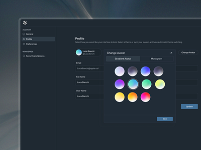 🎨 Custom Avatar Selection UI 🖌️✨ avatar gradient ui