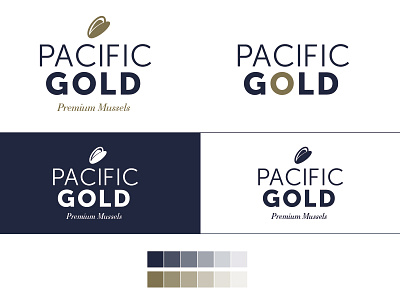 Pacific Gold Logotype graphic design icon logo logotype pacific gold