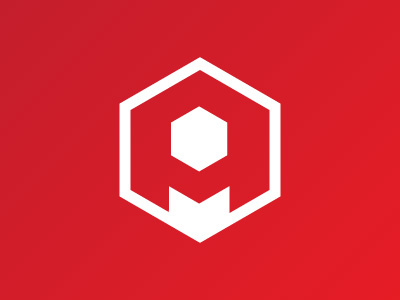 Assembled a box brand hexagon logo mark