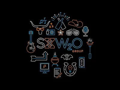 SXW2O austin icon neon sxsw texas totevbag