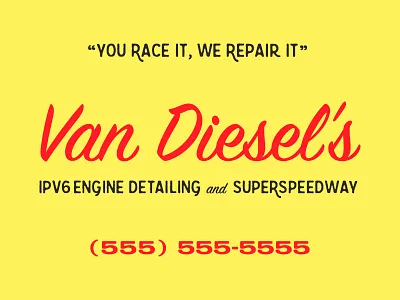 Van Diesel's type typography