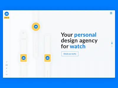 WIP design agency homepage agency blue design home light miloska minimalist site watch web white