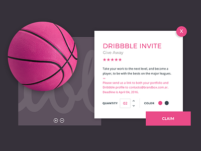 2 Invites | 2 invitaciones 2 behance black dribbble followers invite magenta seguidores shot two