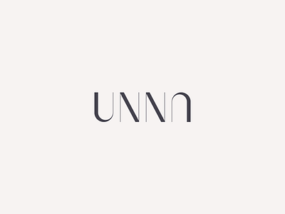 Unna Fashion ambigram brand mark branding fashion feminine icon logo logotype mark minimal design minimalism simple