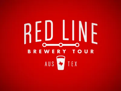 Red Line Brewery Tour Logo austin bobby dixon branding lettering logo texas type typography