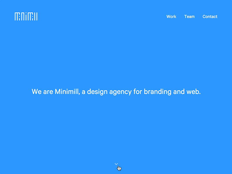 New Minimill Website animation fade minimal portfolio project scroll transition ui web website