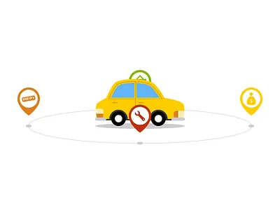 Services carousel car carousel concierge cycle diagram icon pin rotate services slider
