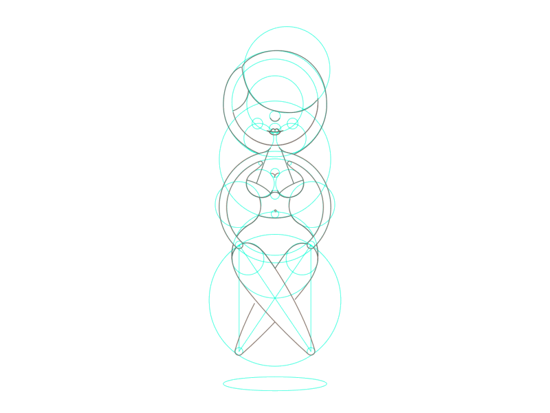 Construction bikini boobs circle cute draw gif girl illustration line sketching vector wireframe