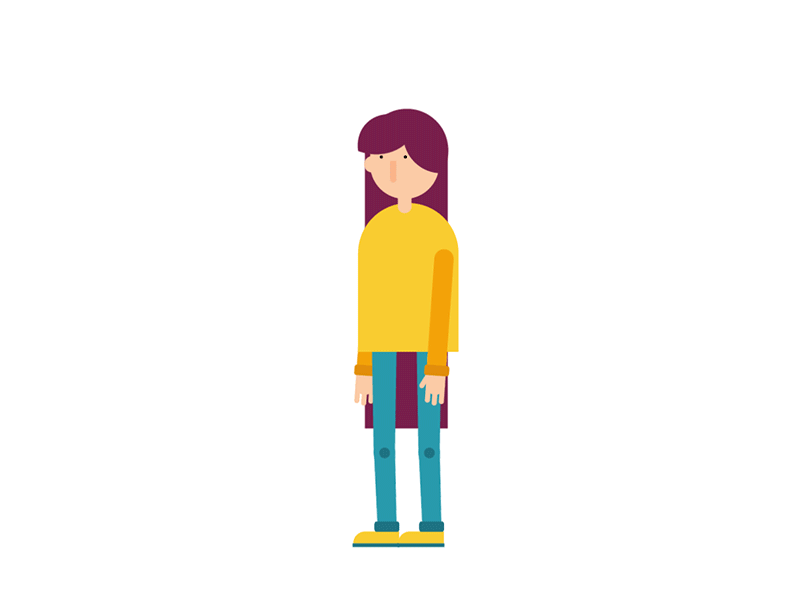 Jump, jump, jump alvz animation character design girl graphic hair jump jumping long loop motion