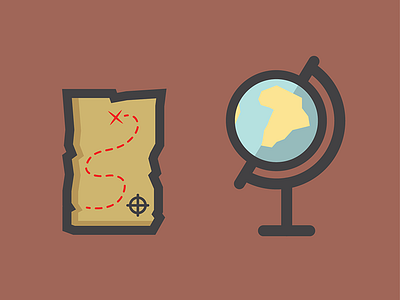 Explore! explore flat globe icons map vector