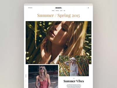 BB Dakota Homepage Exploration design digital e commerce fashion grids images pink products serif type typography web