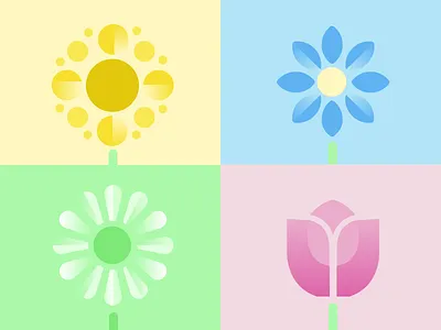 Spring in the Air air flowers gradient illustration spring