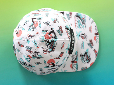 Kookslams Hat apparel chomp illustration kook logo pattern repeat