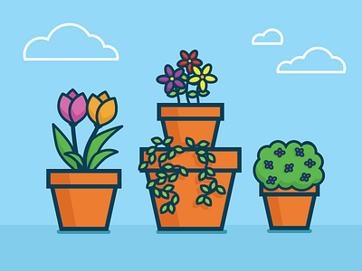 Spring is Here flowers garden illustration spring