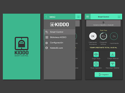 Kiddo App Remote 3d print app application branding design interface ios layout mobile ui