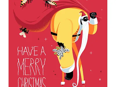 Christmas card card christmas santa