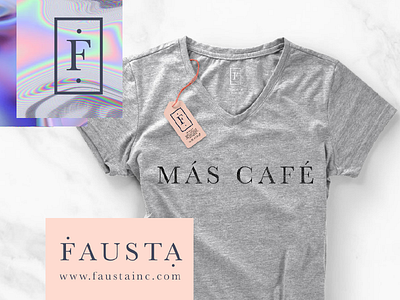 Fausta · Branding brand branding fashion girly hologram identity