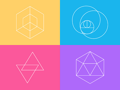 JAKT color design flat geometry graphic icons jakt lines pattern ui ux