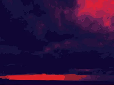 Psychedelic Skies - Holbox island pink psychedelic purple red sea sky