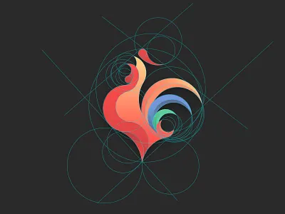 Logo Design circle design cock finance app logo design