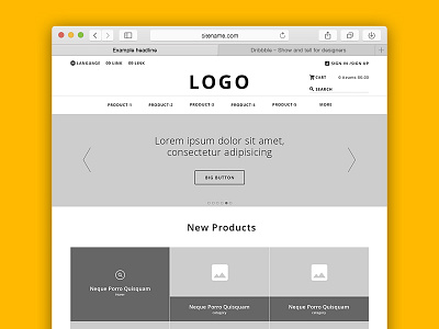 E Commerce Web Wireframe design e commerce minimal ux web wireframe