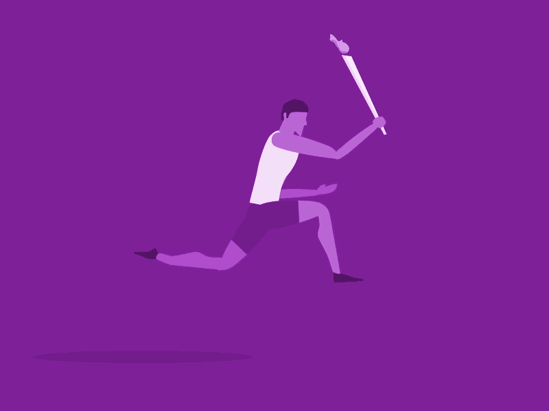 Running Torch animation athlete duik flame man olympics running running man summer games torch