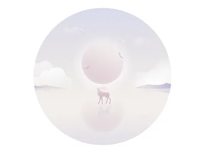 Strange Planet animal dream illustration lonely mood plant rays sea strange water