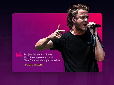 Imagine Dragons dan reynolds gradients imagine dragons life material minimal music purple quotes trendy ui ux