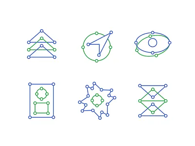 Icons Set analysis design development icons illustration mobile testing uiux