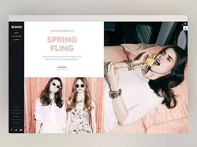 Design Exploration design digital e commerce fashion images pink type web