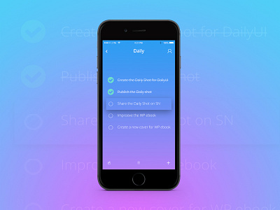 #042 Dailyui Challenge - Todo List dailyui list todo ui
