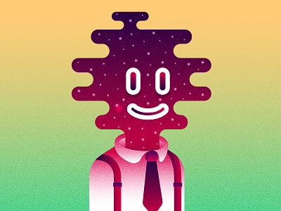 Mr. Nebula daily gradients illustration man mister nebula portrait space stars vector