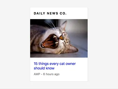 Component - News Card css html rwd tachyons web